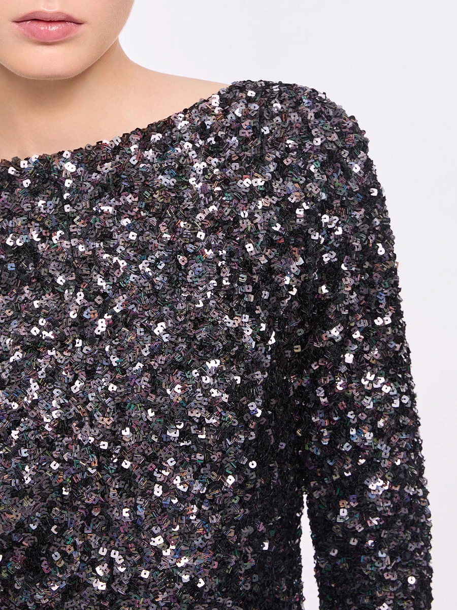 Платье-миди с пайетками