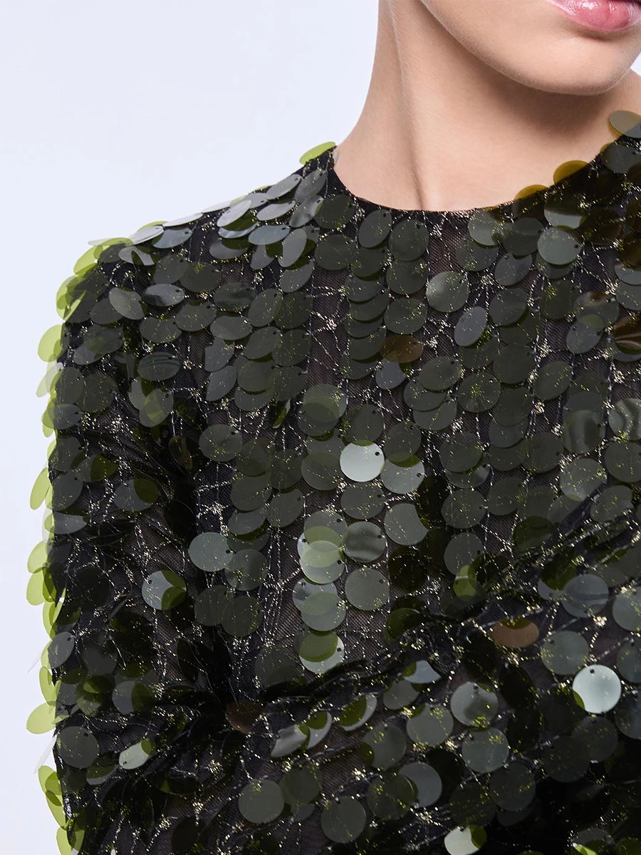 Платье-мини с пайетками