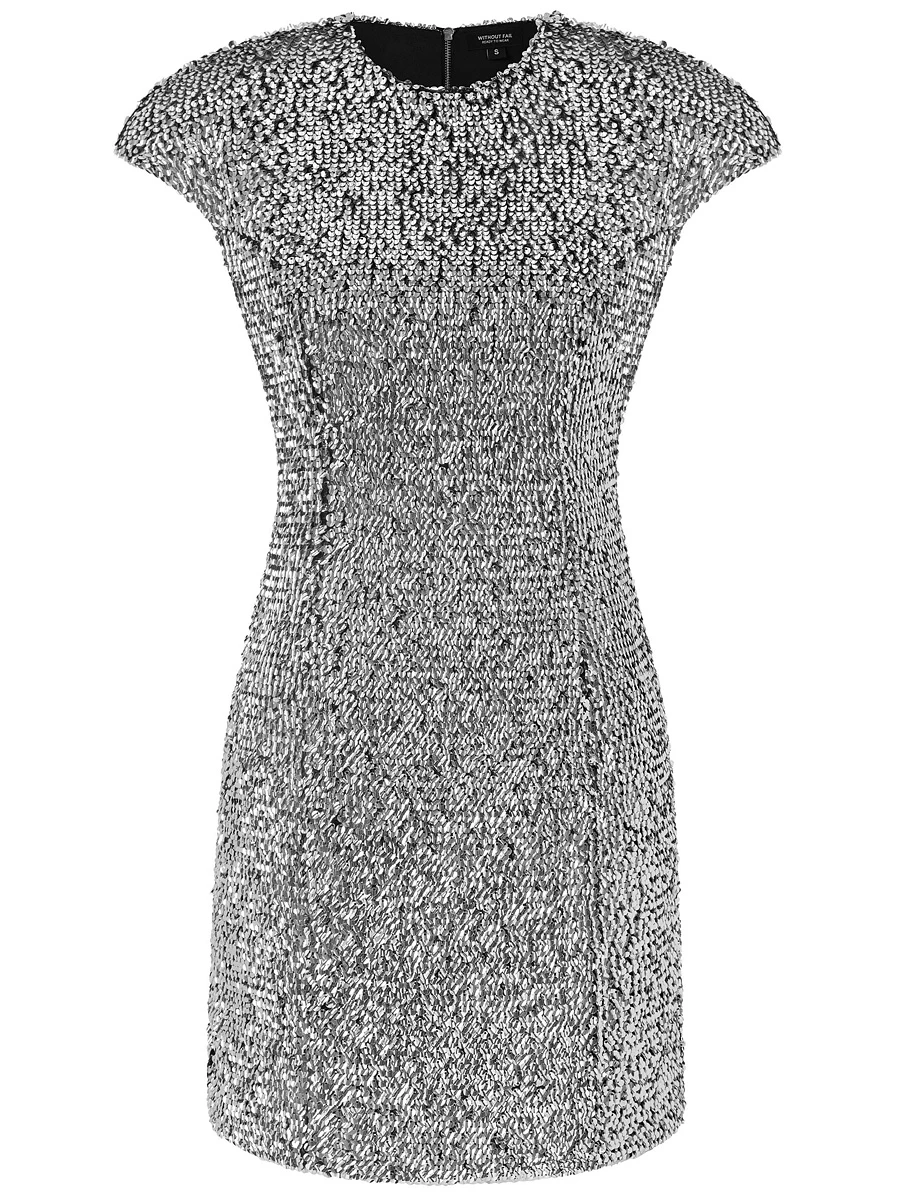 Платье шифоновое с пайетками