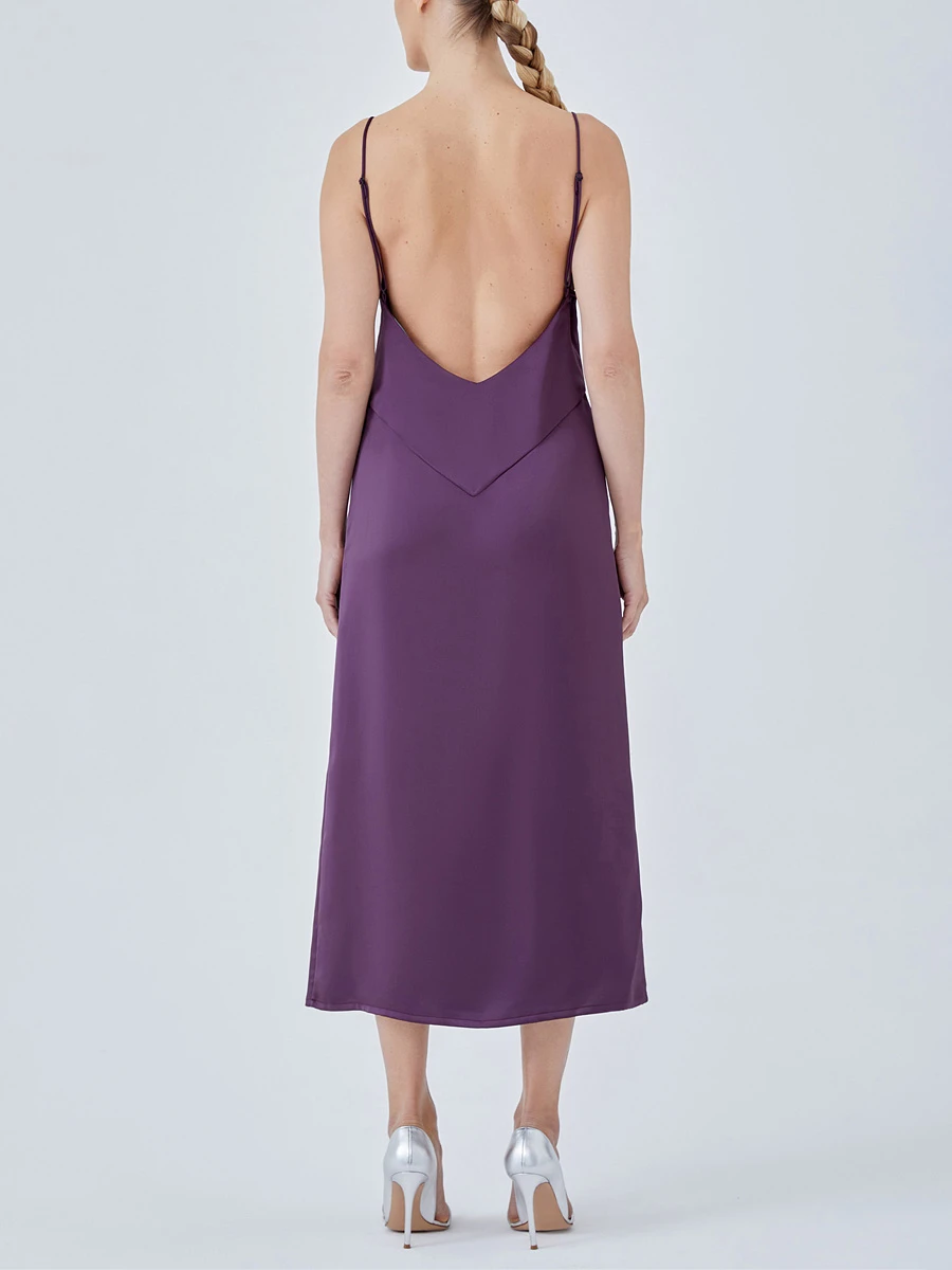 Платье-комбинация однотонная