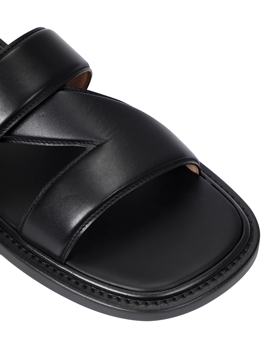 Шлепанцы кожаные