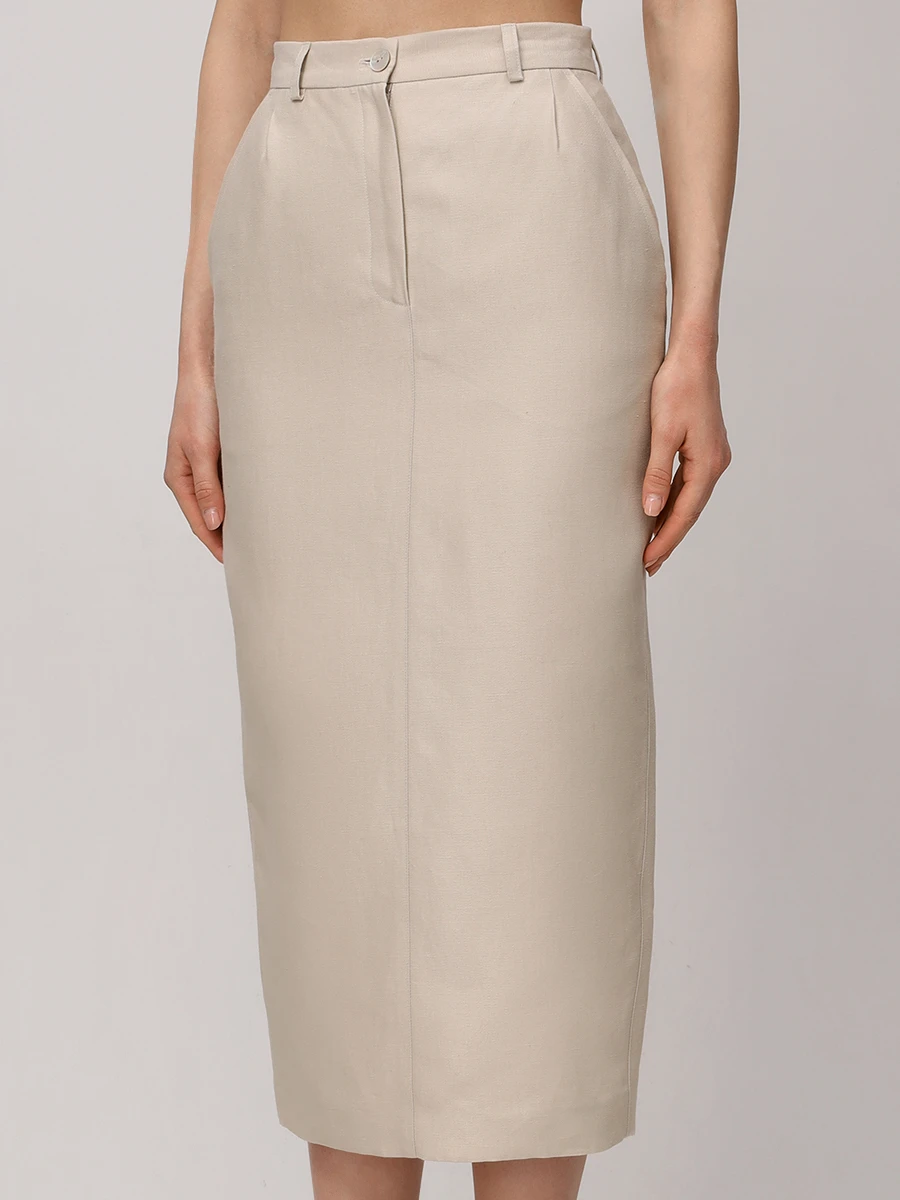 Юбка из хлопка и льна