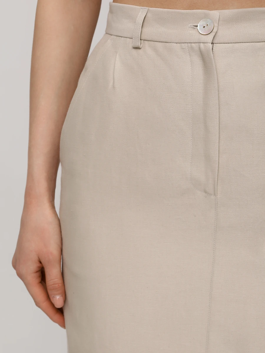 Юбка из хлопка и льна