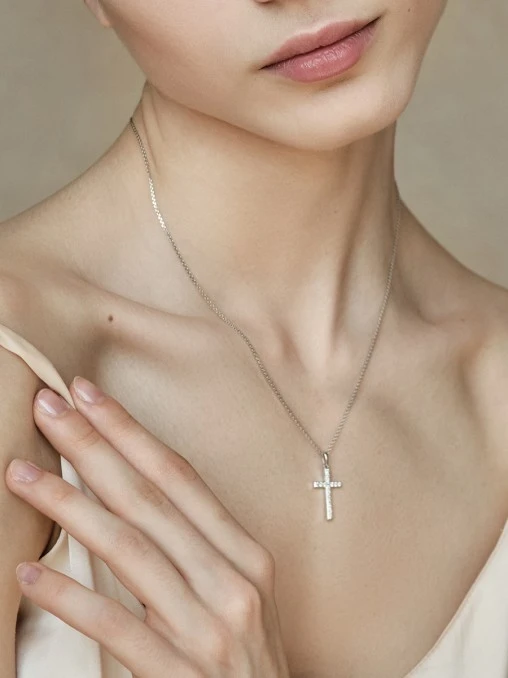 Крест Религия с бриллиантами MYAGKOV.ART