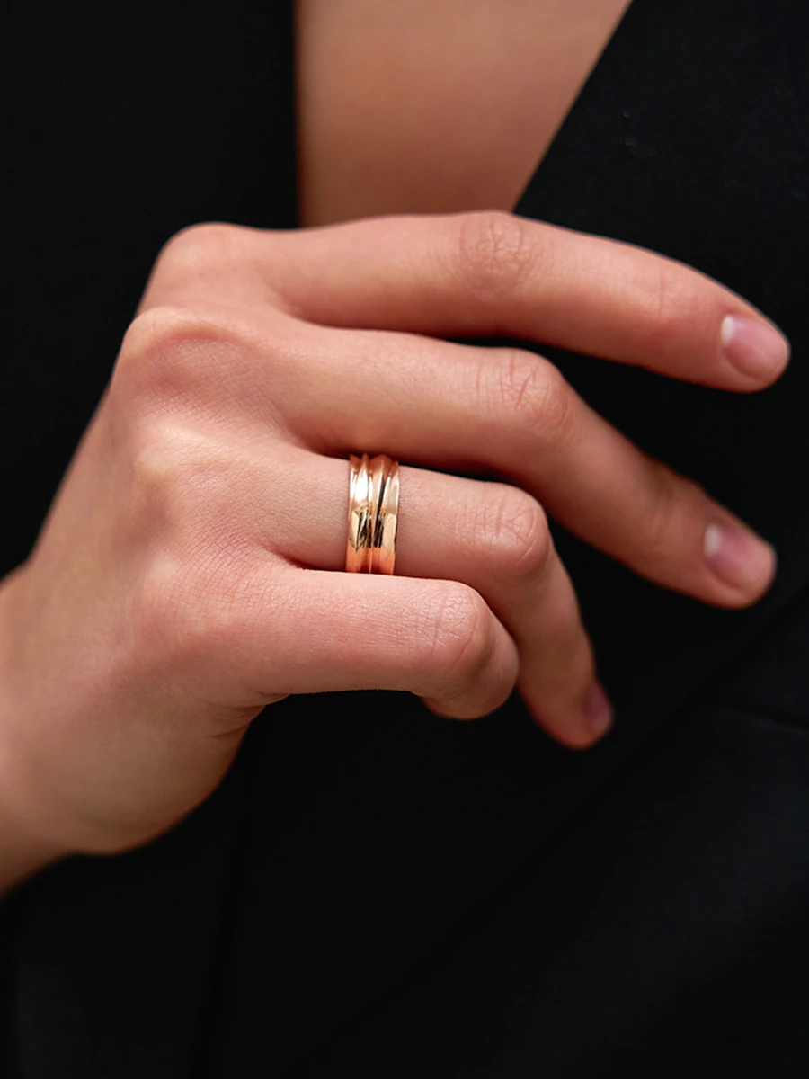 Кольцо Мир золотое