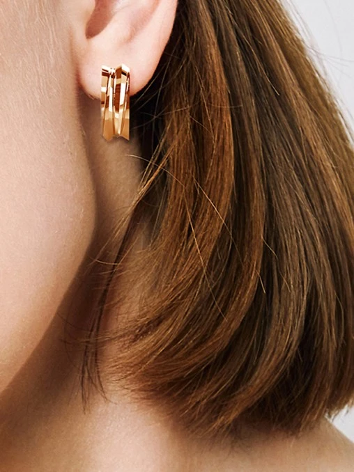 Серьги Мир золотые MYAGKOV.ART