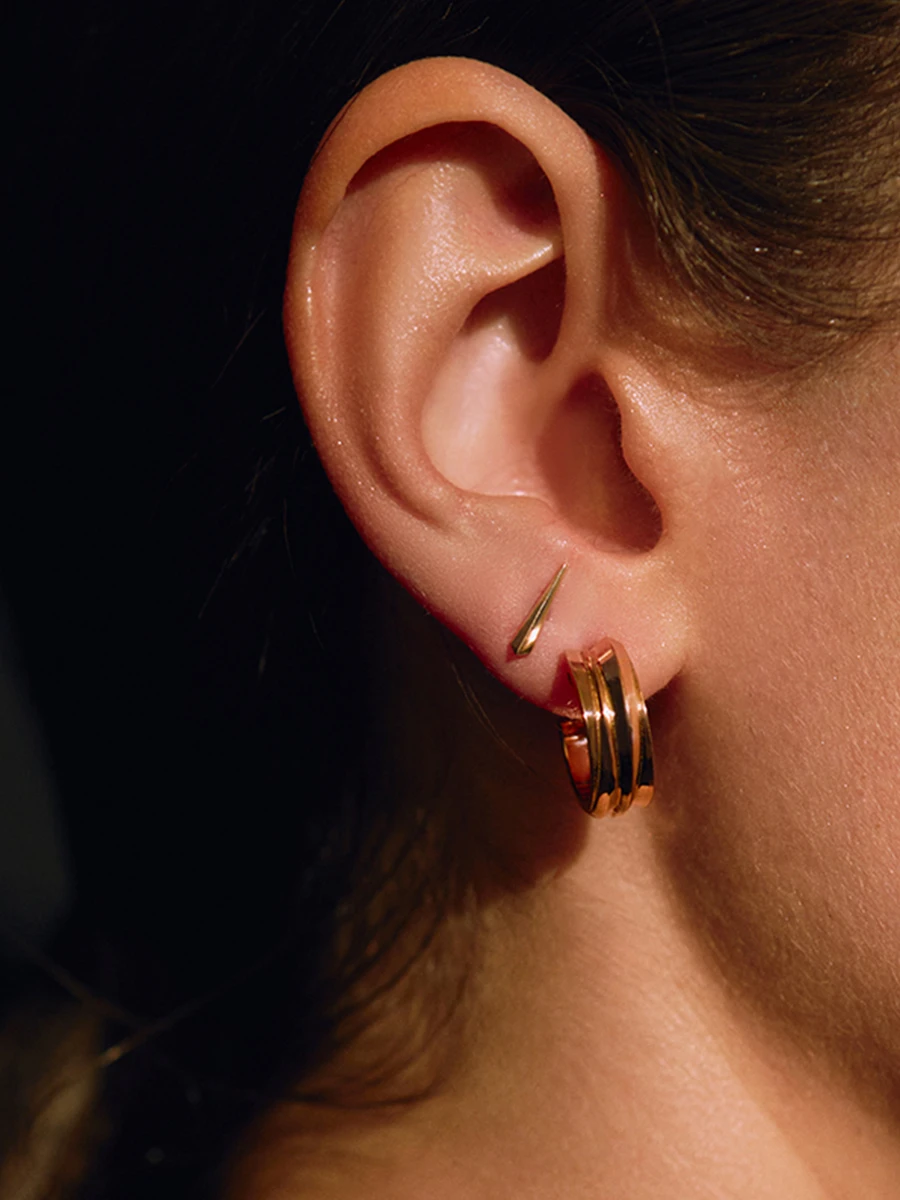 Серьги Мир золотые