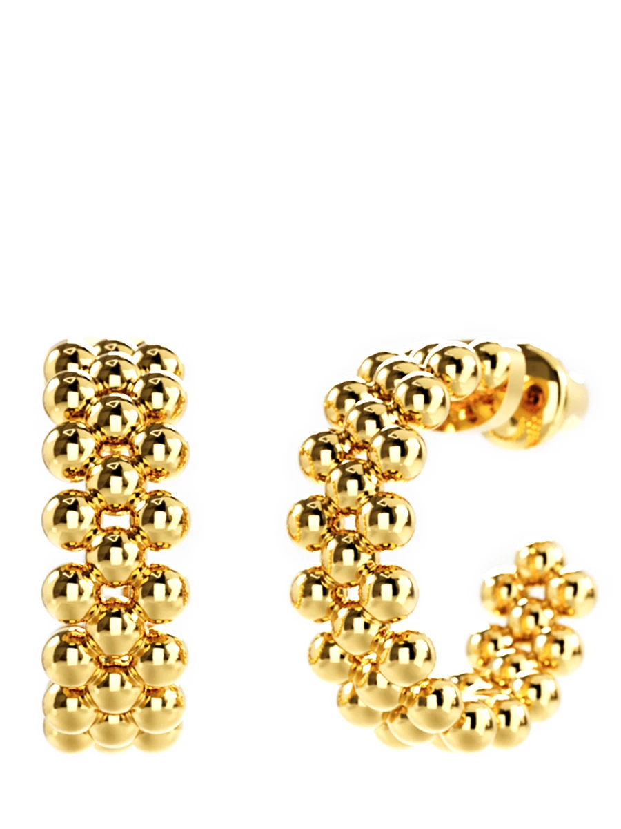 Серьги Душа золотые