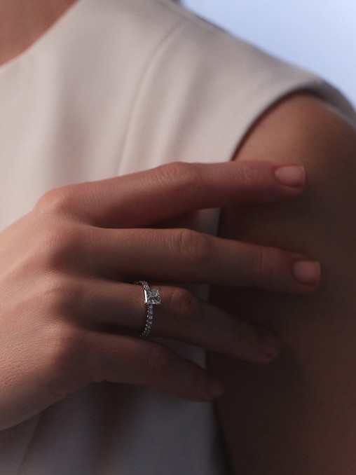 Кольцо Сияние золотое MYAGKOV.ART