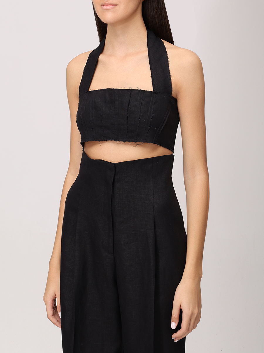 Кроп-топ льняной