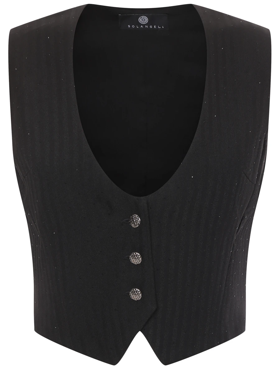 Жилет однотонный