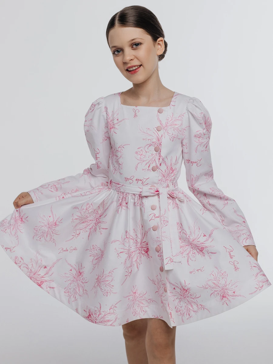 Платье из сатина