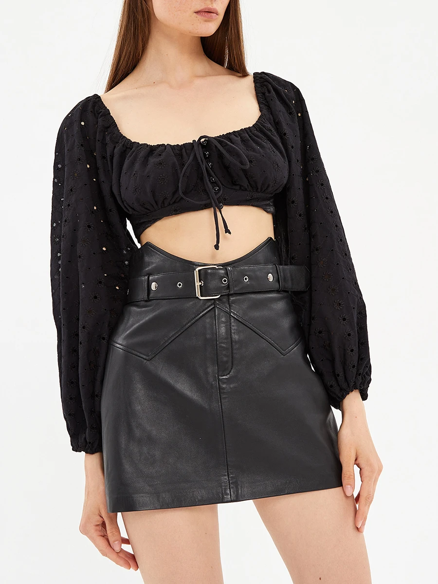 Юбка HARNESS кожаная