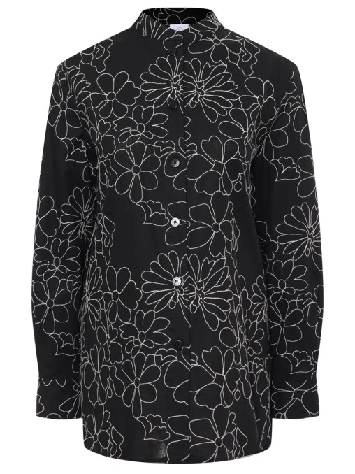 Рубашка изо льна и хлопка BOGNER