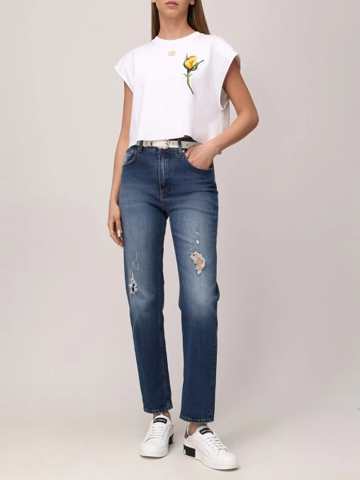 Джинсы хлопковые DOLCE & GABBANA