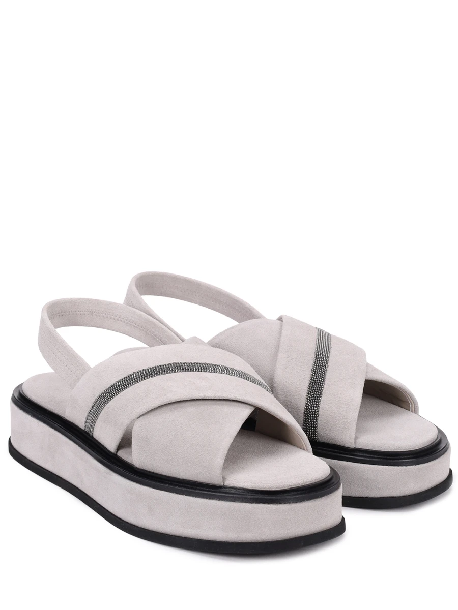 Сандалии замшевые