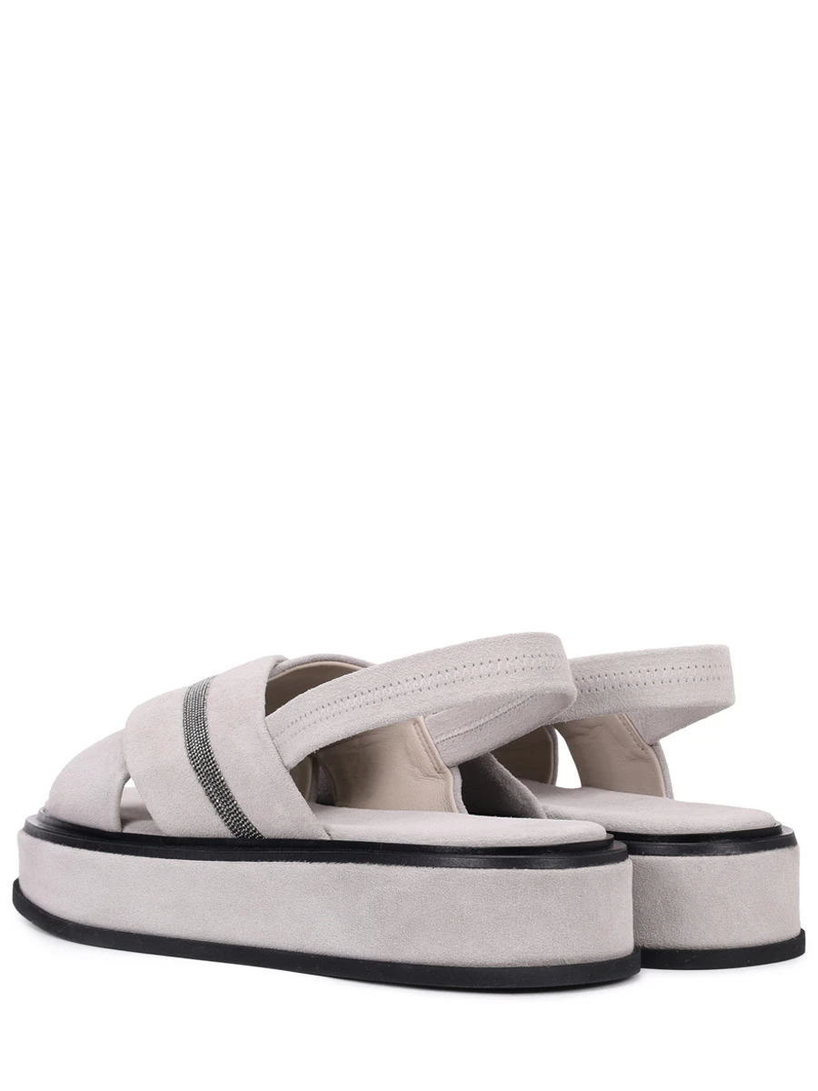 Сандалии замшевые