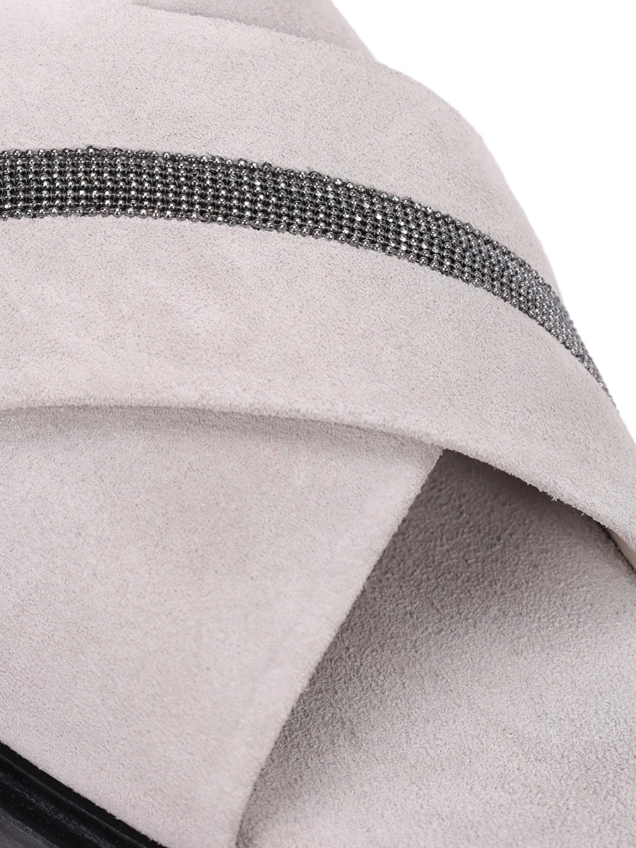 Сандалии замшевые