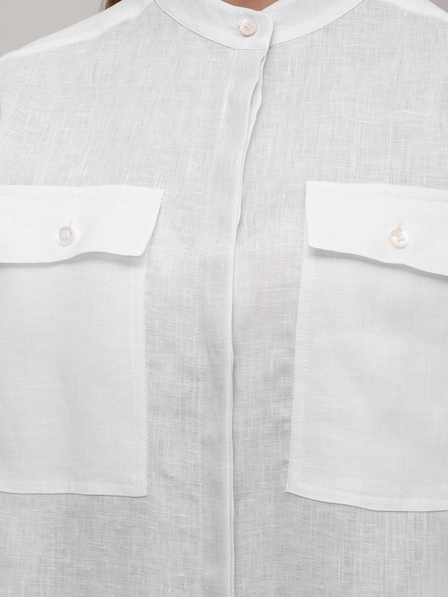 Платье-рубашка льняное