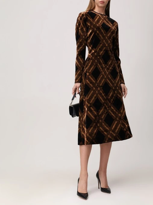 Платье велюровое SAINT LAURENT