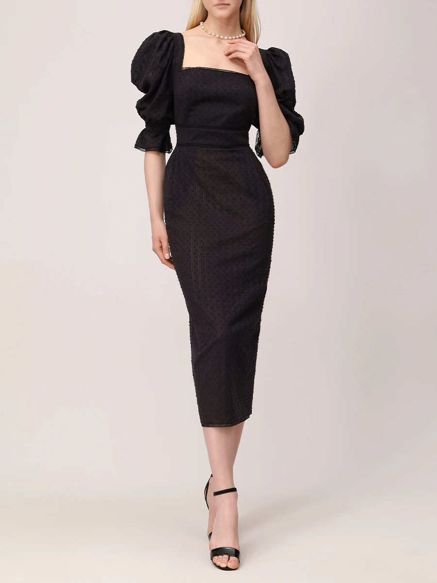 Платье-футляр хлопковое