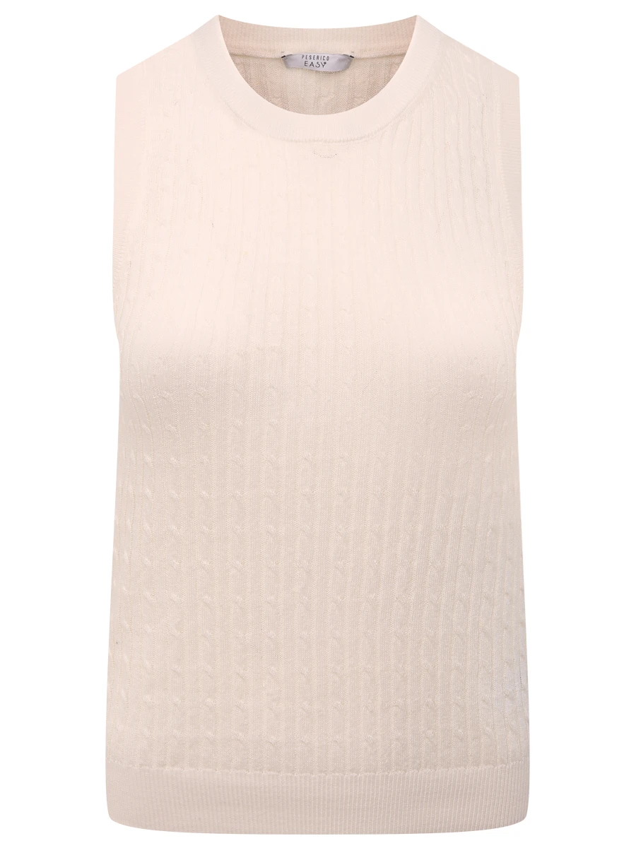 Жилет из хлопка и льна