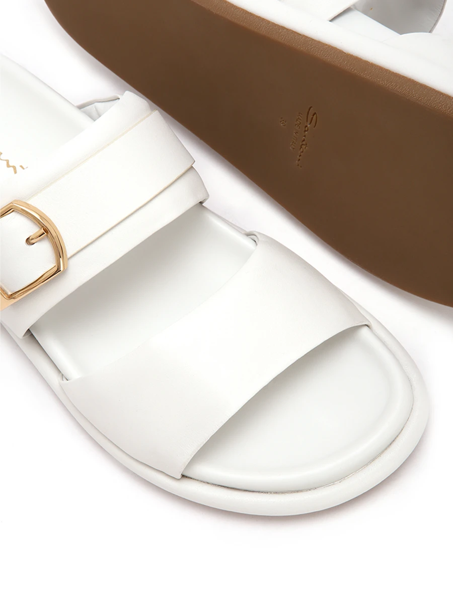 Шлепанцы кожаные