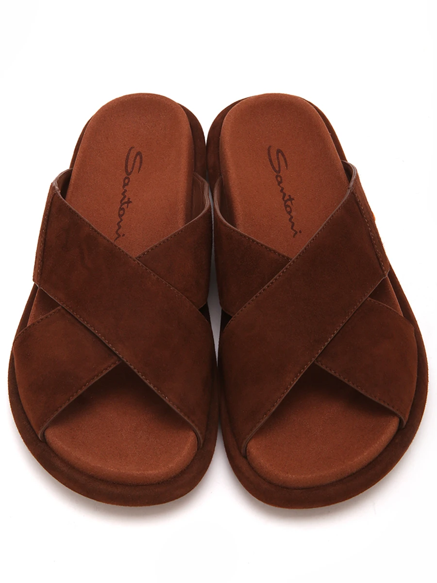 Шлепанцы замшевые