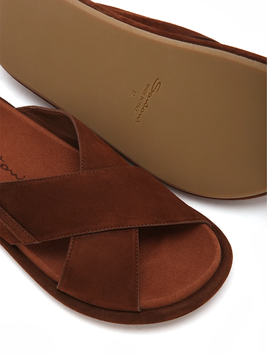 Шлепанцы замшевые