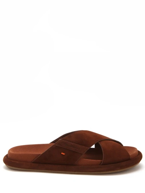 Шлепанцы замшевые SANTONI