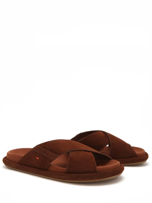 Шлепанцы замшевые SANTONI