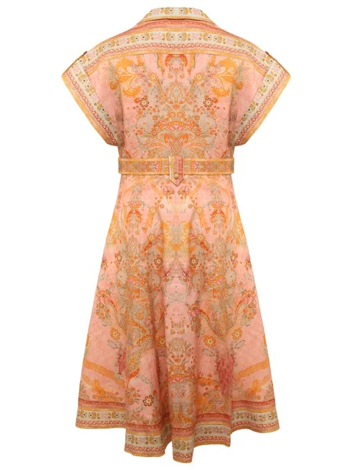 Платье-рубашка льняное ZIMMERMANN