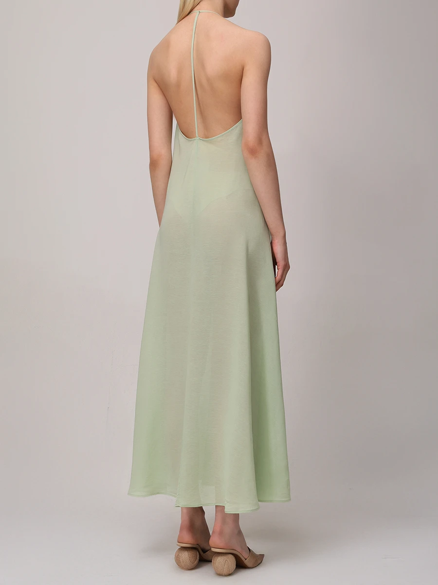 Платье из вискозы и льна