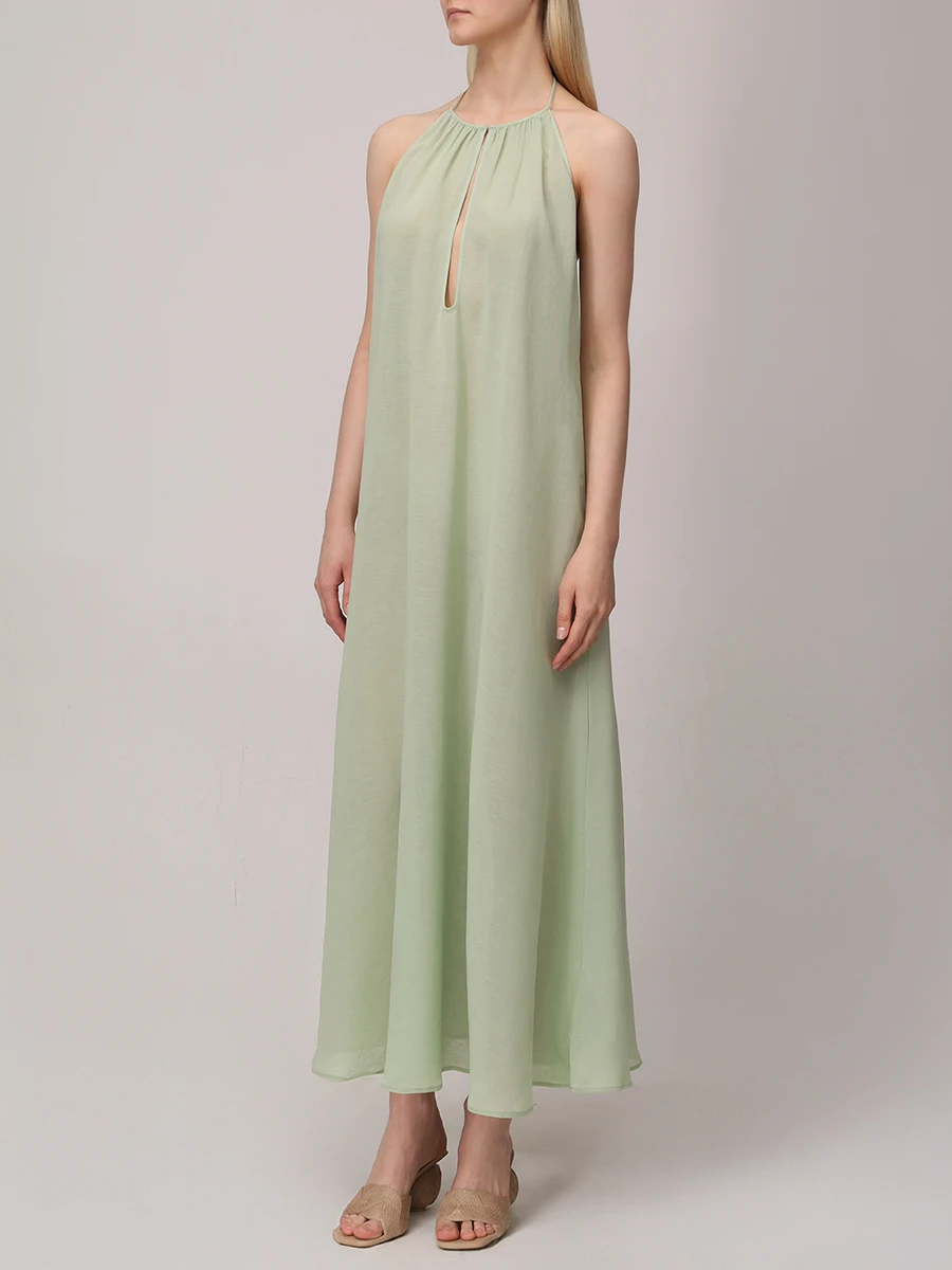 Платье из вискозы и льна