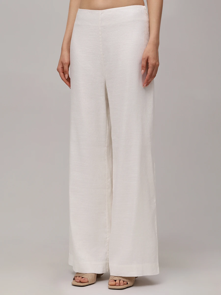 Брюки изо льна и вискозы