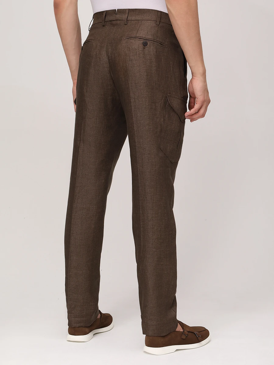 Брюки-карго льняные