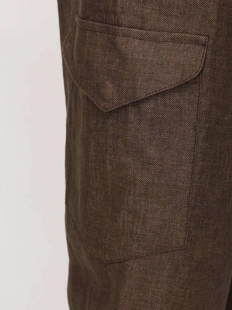 Брюки-карго льняные