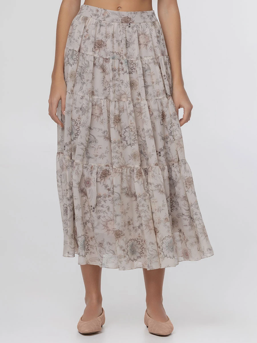 Юбка шелковая