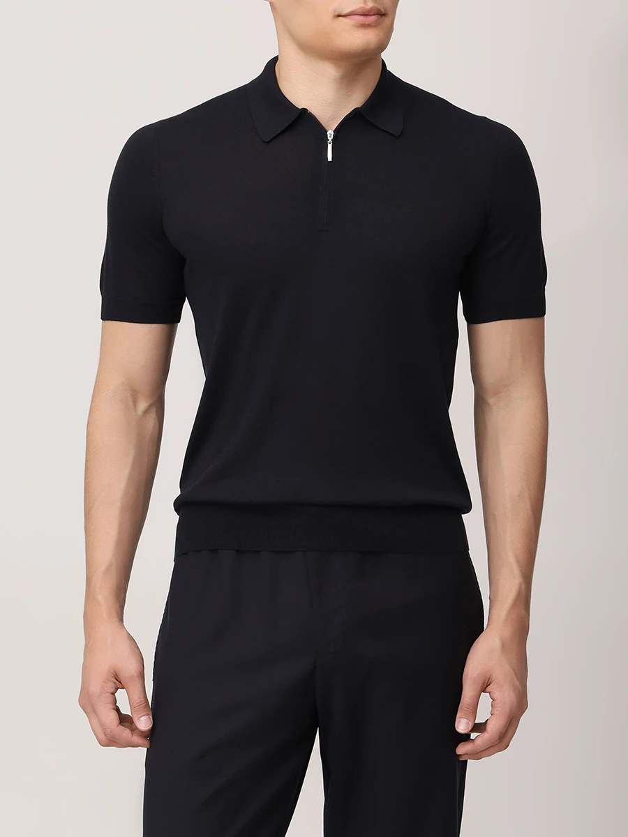 Поло из шелка и хлопка