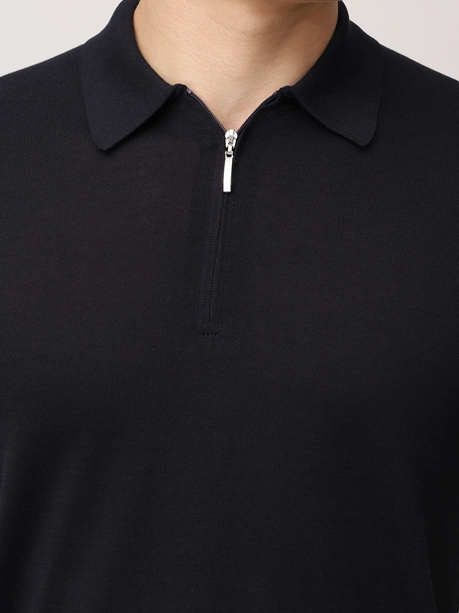 Поло из шелка и хлопка