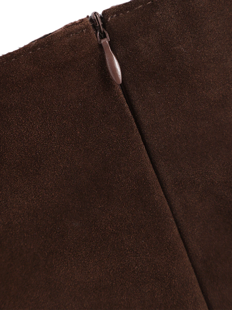 Платье замшевое