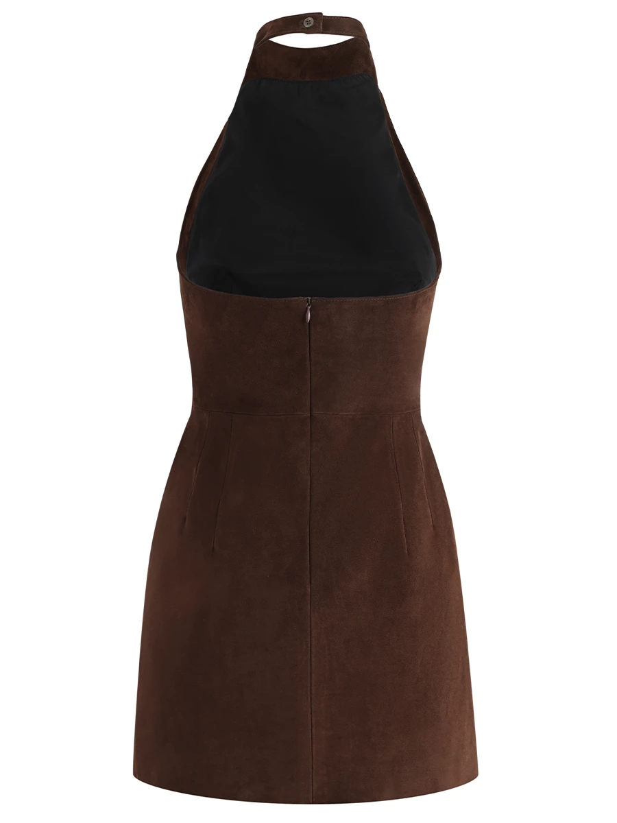 Платье замшевое