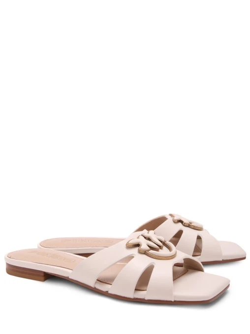 Шлепанцы кожаные PINKO