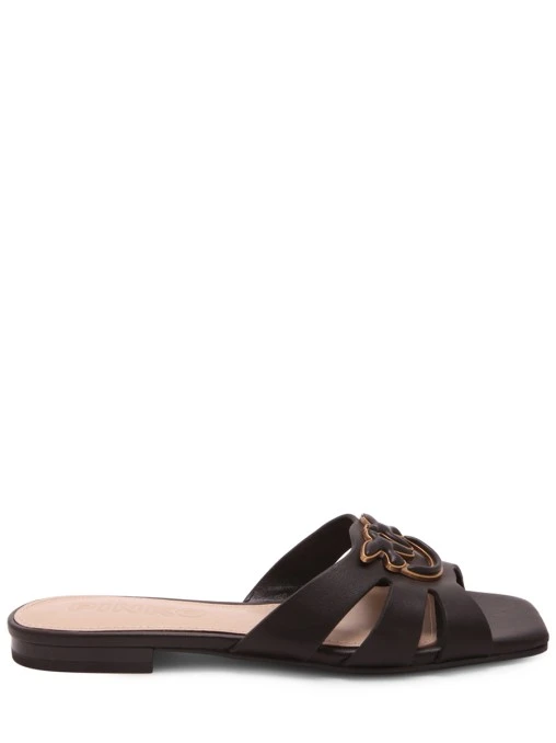 Шлепанцы кожаные PINKO