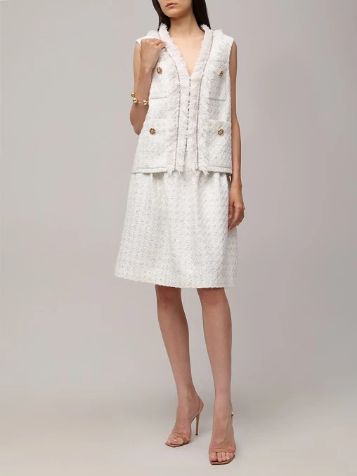 Жилет Nicole твидовый WHITE LILY