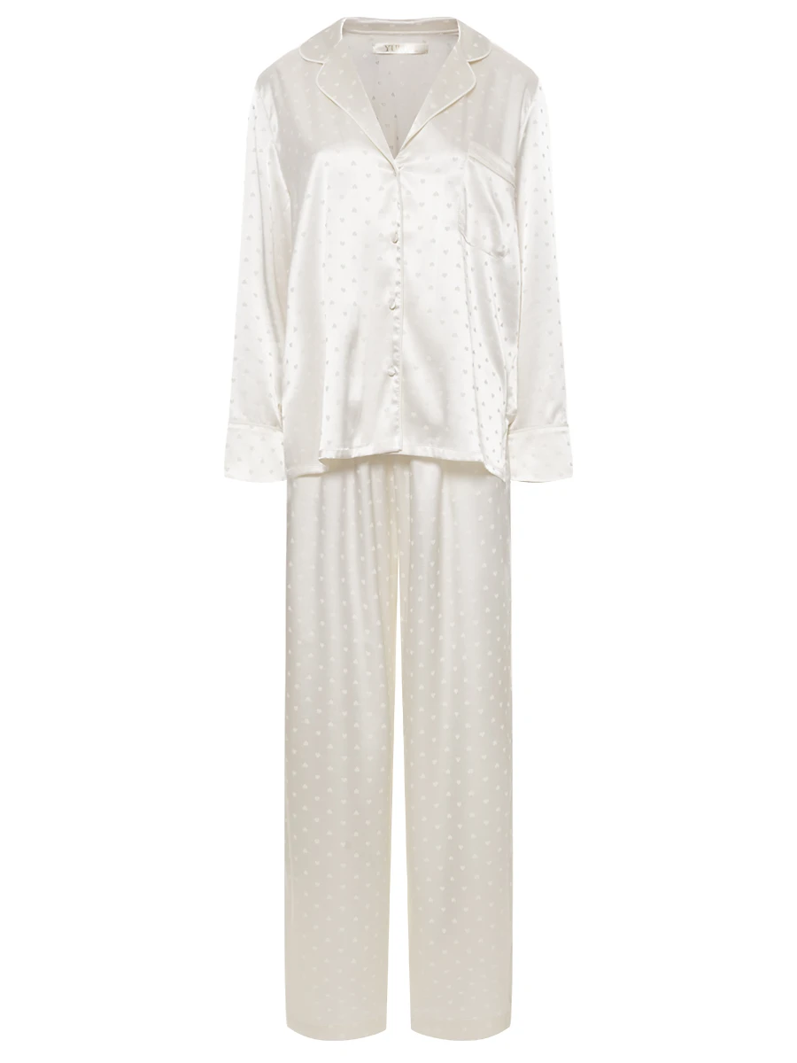 Костюм из шелка и вискозы Сердечки