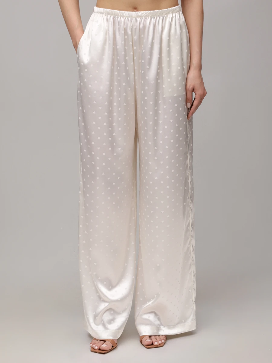 Костюм из шелка и вискозы Сердечки