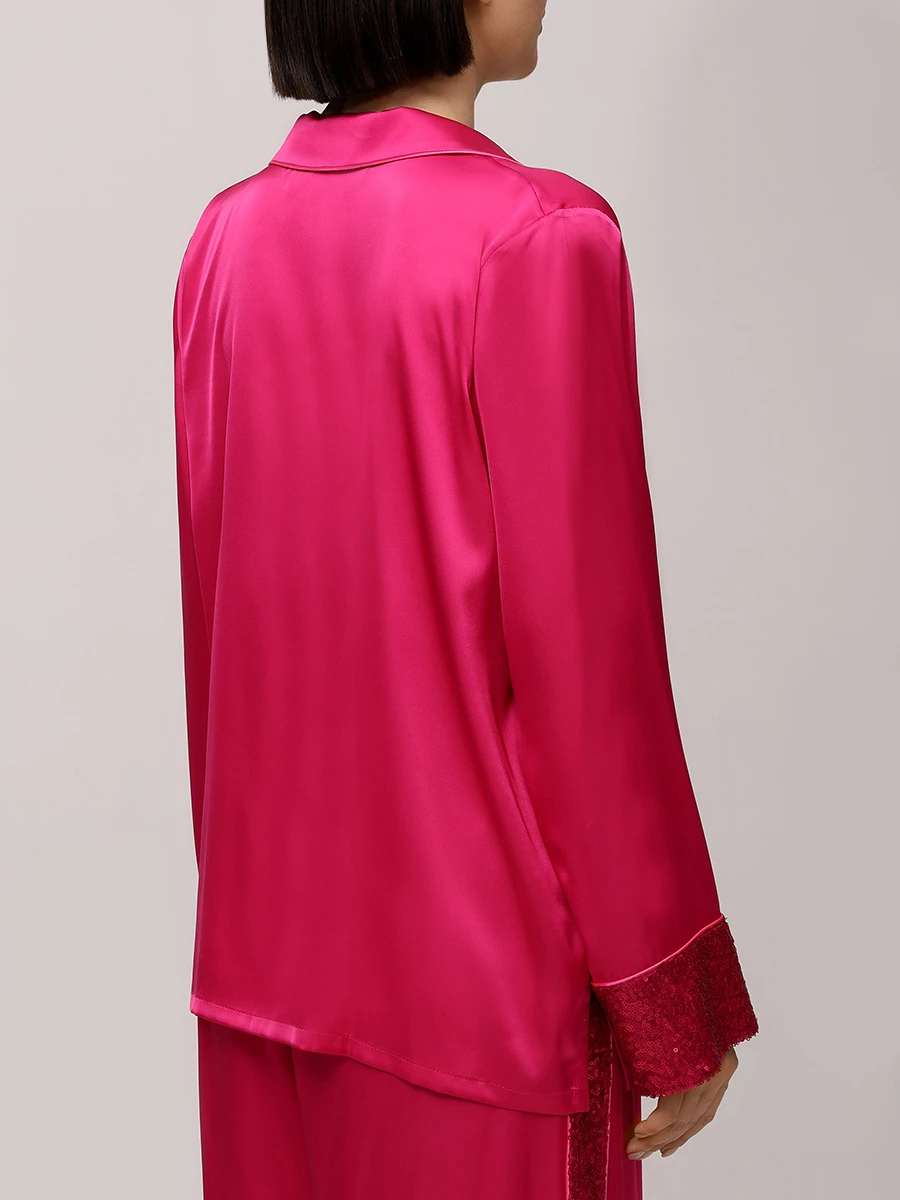 Костюм из шелка и вискозы Фуксия