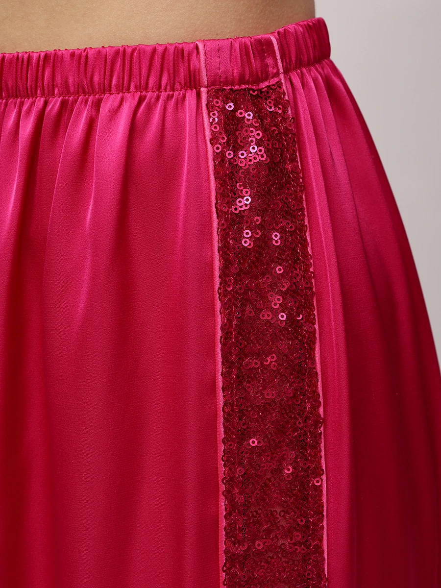 Костюм из шелка и вискозы Фуксия