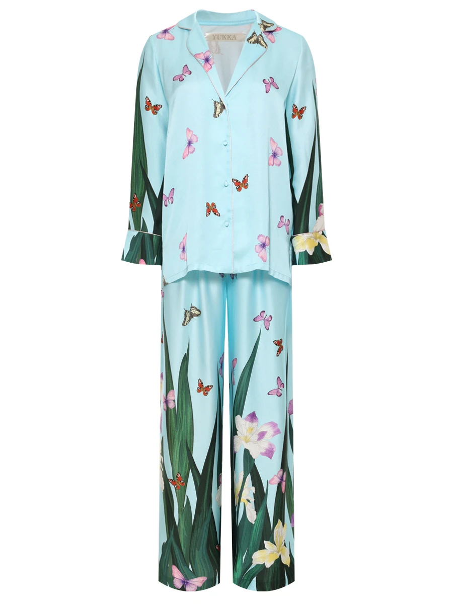 Костюм из шелка и вискозы Ангелина